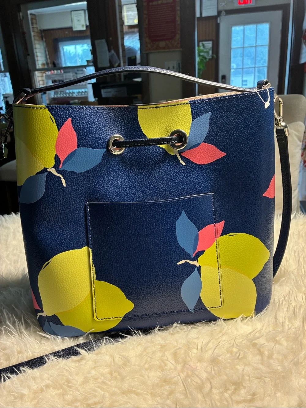 Kate Spade Floral Print Bucket Bag .